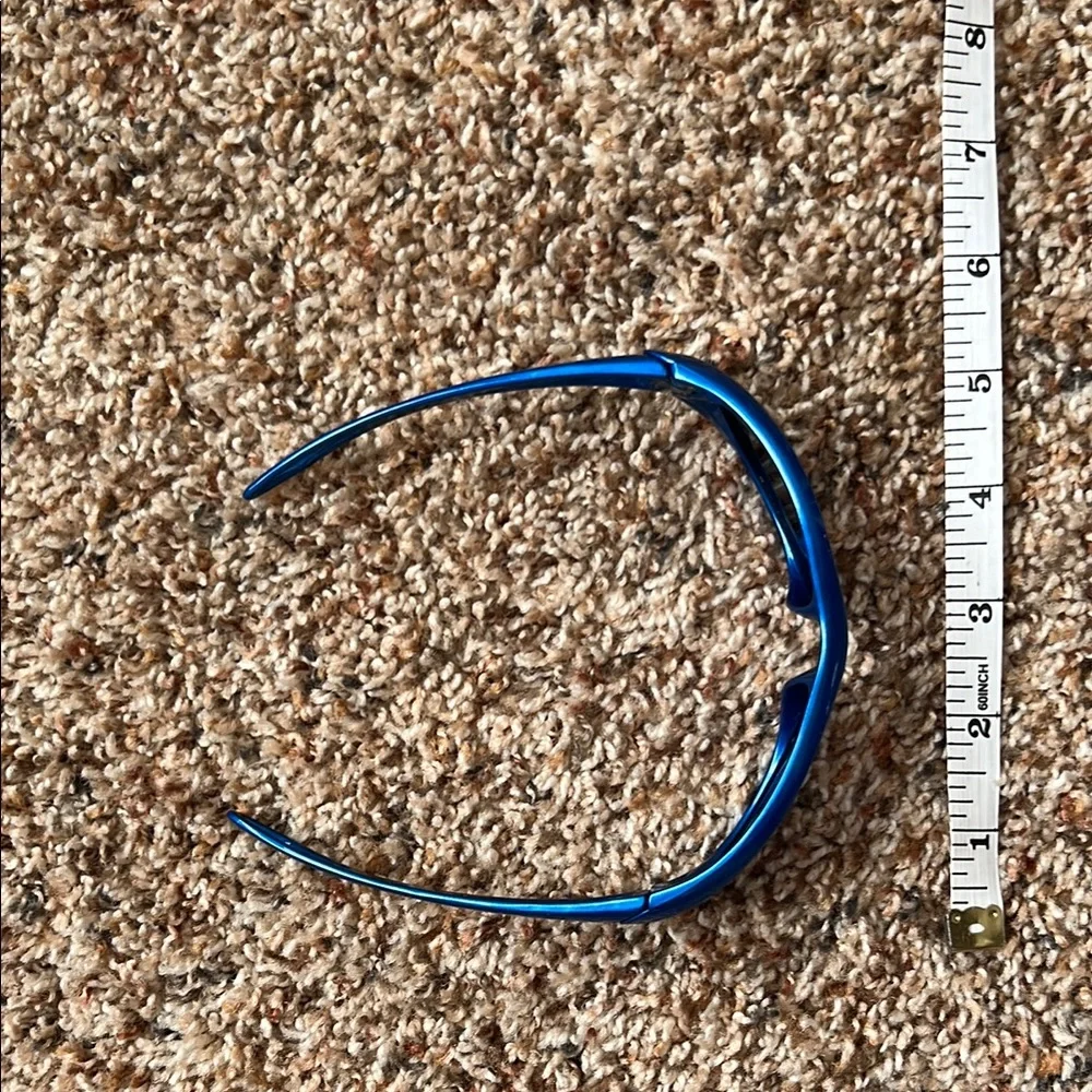 Blue Sporty Wraparound Baby Sunglasses with Dark Lenses